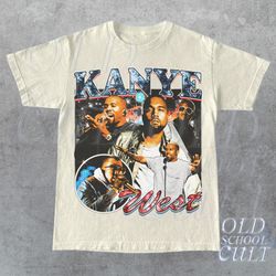 Vintage Inspired Graphic Rap T-Shirt, 90s Hip Hop Style Shirt, Kanye West Graphic Retro Y2k Tee, Fan Gift