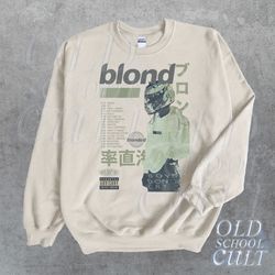Blond Frank Ocean Sweatshirt, Vintage 90s Graphic Sweater, Frank Ocean Album Gift, Cute Beige Sweater