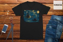 Starry Night Saiyan Anime T-Shirt For Men adult funny t-shirt