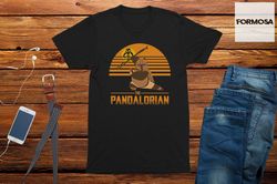 The Pandalorian Mens T-Shirt funny tee shirts nerd sci fi graphic tee geek t-shirt