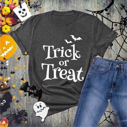 Trick or Treat Shirt, Halloween T-Shirt, Funny  Halloween Shirt, Cute Halloween Shirt, Fall Shirt, Kids Halloween Shirt,