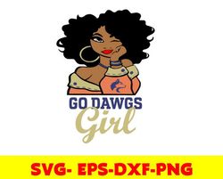 Go Dwags girl, svg, png, eps, dxf, NCAA teams
