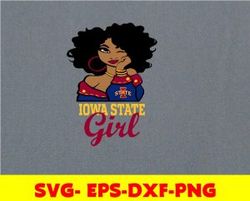 iowa state girl, svg, png, eps, dxf, NCAA teams