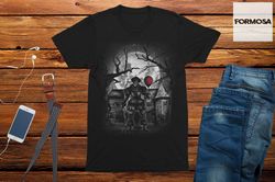 Moonlight Clown Halloween T-Shirt, mens funny t-shirt