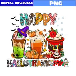 Hallomas Coffee Png, Happy Hallothanksma Png, Christmas Png, Coffee Png, Halloween Png, Cartoon Png