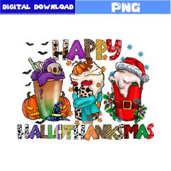 Happy Hallothanksma Png, Hallomas Coffee Png, Hallothanksma Png, Christmas Png, Halloween Png, Png Digital File