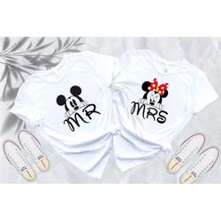 Disney Mr and Mrs Shirts, Mr Mickey and Mrs Minnie Shirts, Disney Couples Shirts, Disney Wife and Husband Shirts, Disney