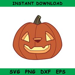 Bluey Pumpkin Halloween Svg, Bluey Halloween Svg, Bluey Svg, Cartoon Svg, Png Dxf Eps File
