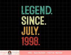 25 Years Old Legend Since July 1998 25th Birthday png, sublimation copy