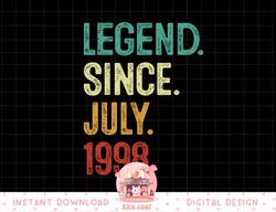 25 Years Old Legend Since July 1998 25th Birthday png, sublimation copy