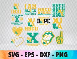 Xavier Artwork HBCU Collection, SVG, PNG, EPS, DXF
