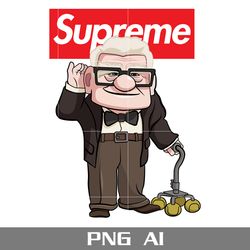 Carl Fredricksen Supreme Png, Supreme Logo Png, Carl Fredricksen Png, Cartoon Supreme Png, Ai Digital File