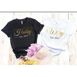 Hubby and Wifey Shirts, Custom Wifey and Hubby Shirts, Wifey Shirt, Hubby Shirt, Wife and Husband Shirts, Wedding Annive