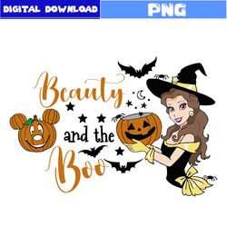 Halloween Princess Png, Beauty And The Boo Png, Belle Png, Princess Png, Halloween Png, Disney Png, Png Digital File