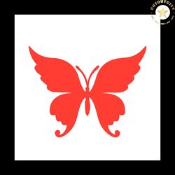 Red Beauty Butterfly Flying Butterfly SVG PNG
