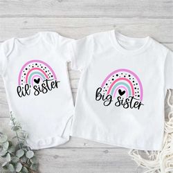 Big Sister Little Sister Shirts, Big Sister Shirt, Little Sister Shirt, Big Sister Rainbow Shirt, Sisters Shirt, Big and