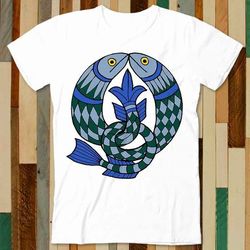 Medieval Celtic Knot Fish Fishy Fishing Dad Fathers Day T Shirt Adult Unisex Men Women Retro Design Tee Vintage Top A472