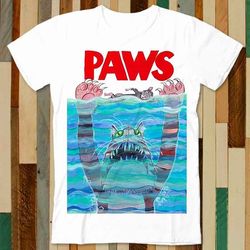 Paws Jaws Cat Kitten Kitty Mice Mouse Rat T Shirt Adult Unisex Men Women Retro Design Tee Vintage Top A4742
