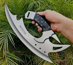 Handmade Stainless steel hunting machete knife survival bowie knife pizza cutter