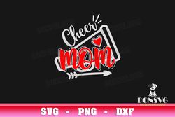 Cheer Mom Megaphone Arrow svg files Cricut Silhouette Cheerleading PNG Sublimation Mother Cheerleader