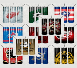 NHL Football Tumbler Designs Bundle: 30 NHL Tumbler Wraps for 20oz Tumblers with PNG Sublimation Printing Design