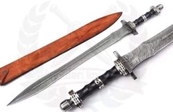 Remarkable Hand forged Damascus steel sword