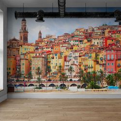 Wall Murals - View on Old Menton Provence Wall Art
