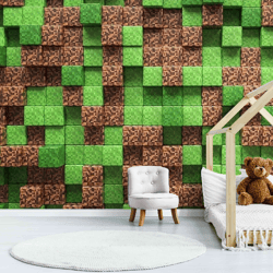 Minecraft Wall Mural for Game Room Decor