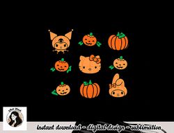 Hello Kitty My Melody Kuromi Pumpkins Halloween png, sublimation copy
