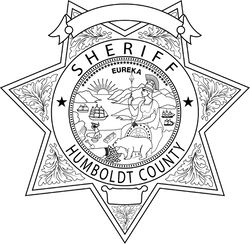 Humboldt County Sheriff, CALIFORNIA Sheriff Star Badge vector outline svg file, cnc laser engraving, Cricut, Cnc Router