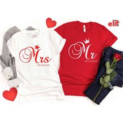 Mr and Mrs Crown Couples Shirt, Wifey and Hubby Shirt, Honeymoon T-shirt, Wedding Shirt, Bridal Party T-shirts, Husband