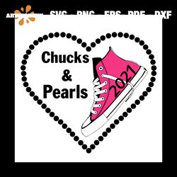 Chucks and Pearls Teacher Vintage Valentines Day 2021 Svg, Trending Svg, Chucks and Pearls Svg, Madam Vice President SVG