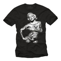 Cool Marilyn Ink Love T-Shirt Black - Mens Tattoo Tee Shirt Print Size S-XXXXXL