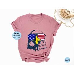 Patriotic Eagle with Sunglasses Shirt, Freedom Shirt, USA Fourth Of July Shirt, USA lover Shirt, Independence Day Shirt,