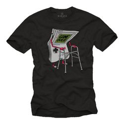 Super Mens Gamer Shirt with print, Nothing to do, retro Gaming Tee, vintage, black, S-XXXXXL