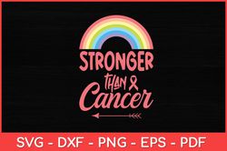 stronger than cancer rainbow pediatric cancer svg design