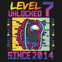Level 7 Unlocked Since 2014 Among Us Svg, Birthday