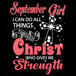 september girl i can do all things through christ