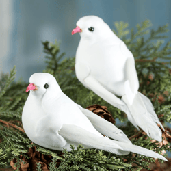 Artificial Dove Mushroom Birds