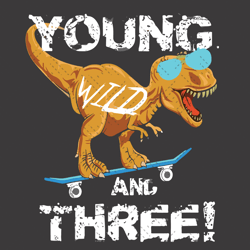 young dinosaur 3 svg, birthday svg, baby dinosaur