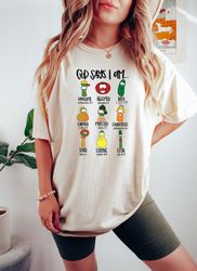 God Says I am Enough Shirt, Funny Christian Shirt, Vegetables Shirt, Vegetable Doodle Shirt, Vegetable Foodie Shirt, Pre