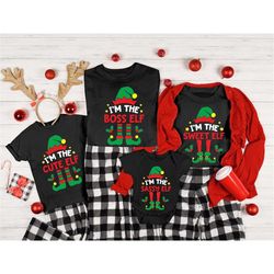 Elf Matching Family T-shirt, Funny Matching Family Christmas Shirt, I'm The Boss Elf, I'm The Sweet Elf, I'm The Cute El