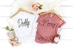 Daddy Est 2023 Mommy East 2023,Promoted To Be Family Tee,Pregnancy Announcement Tshirt,Mom To Be Shirt,Funny Pregnancy T