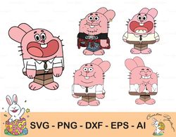 richard watterson the amazing world of gumball svg bundle,digital file, svg, png, eps, dxf, instant download