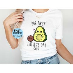 Matching Mother's Day Shirt, Funny Our First Mothers Day 2023 Tee, Mother's Day Gift, Avocado Mama 2023 Shirt, Mom Shirt