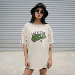 Pickle Slut Shirt, Pickles Sweatshirt, Canning Season Shirt, Pickle Linocut tee, Slut Shirt For Women, Pickle Lovers Gif