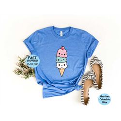 Ice Cream Lovers Shirt, Kawaii Ice Cream Shirt, Holiday Ice Cream shirt, Ice Cream Tee,  Summer  Ice Cream Shirt, Cute I