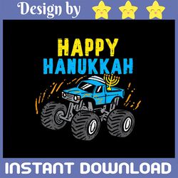 Happy Hanukkah Monster Truck PNG, Monster Truck PNG, Hanukkah Party Png, Boys Kid Gift, menorah Jewish Sublimation
