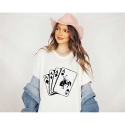 Ace Card Cowboy Sweatshirt, Playing Card Sweatshirt, Western Sweatshirt, Country Girl shirt, Country Sweatshirt, Poker C