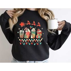 Merry Christmas Coffee Sweatshirt, Christmas Latte Sweater Funny Christmas Shirt, Coffee Lover Gift Shirt, Worker Winter